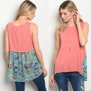 NEW Women’s butterfly tank top boutique blouse